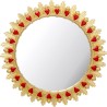 Miroir doré avec des coeurs rouges - Kare Design