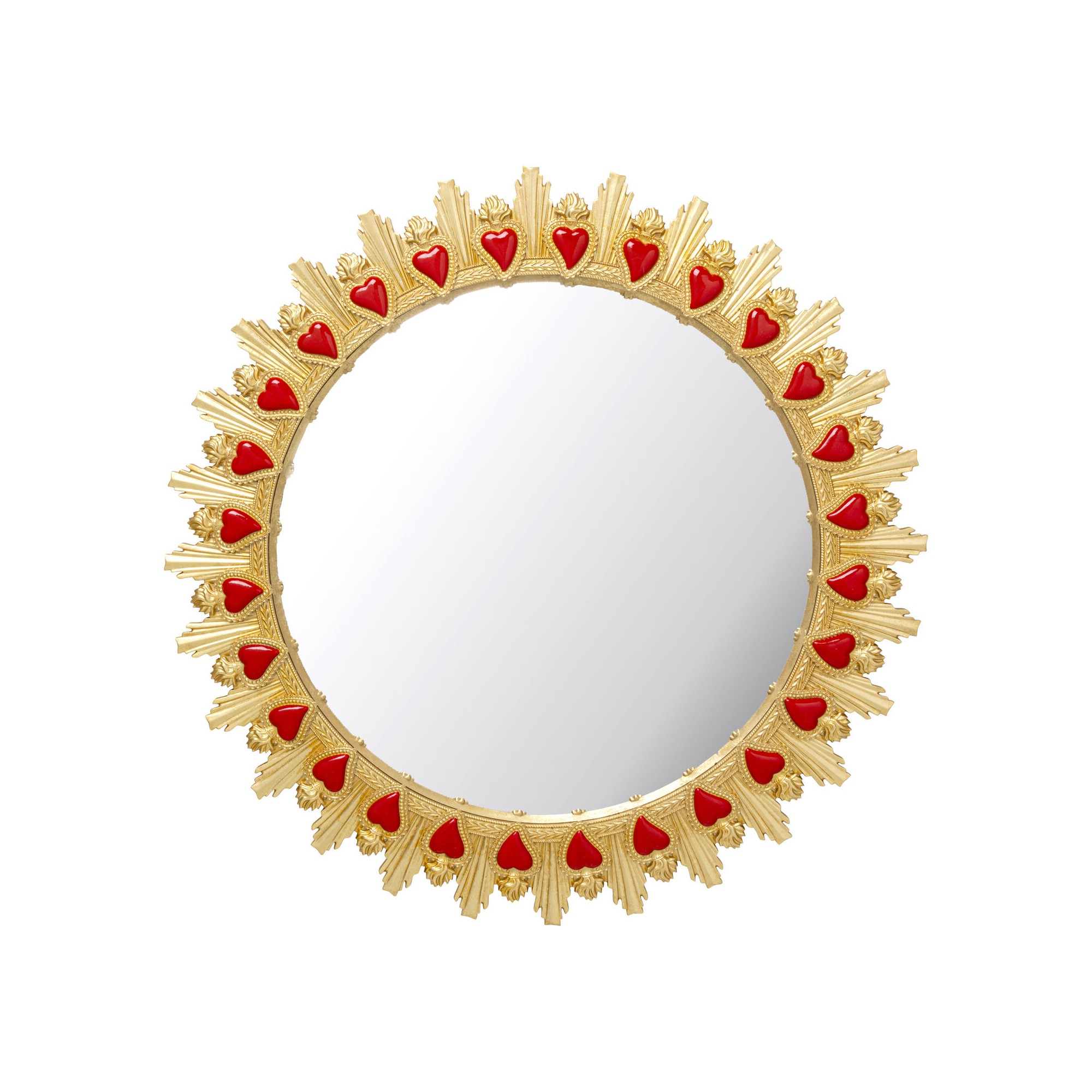 Miroir coeur enflammé 81cm Kare Design