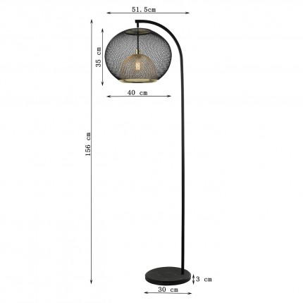 Lampadaire Grato 156cm Kare Design