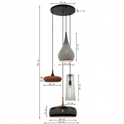 Suspension Melange 64cm Kare Design