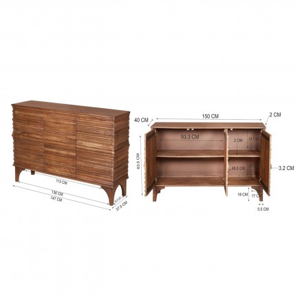 Sideboard Santos 3 doors Kare Design