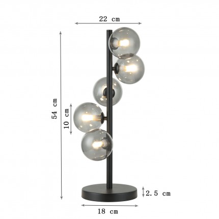Tafellamp Scala Balls 54cm zwart Kare Design