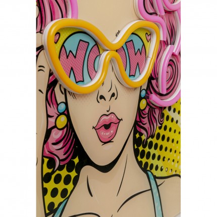 Tableau LED femme BD 39x39cm Kare Design