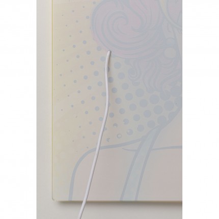 Schilderij LED komieks vrouw 39x39cm Kare Design