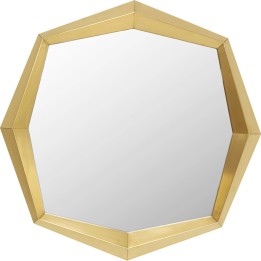 Miroir mural Octagon or 80x80cm