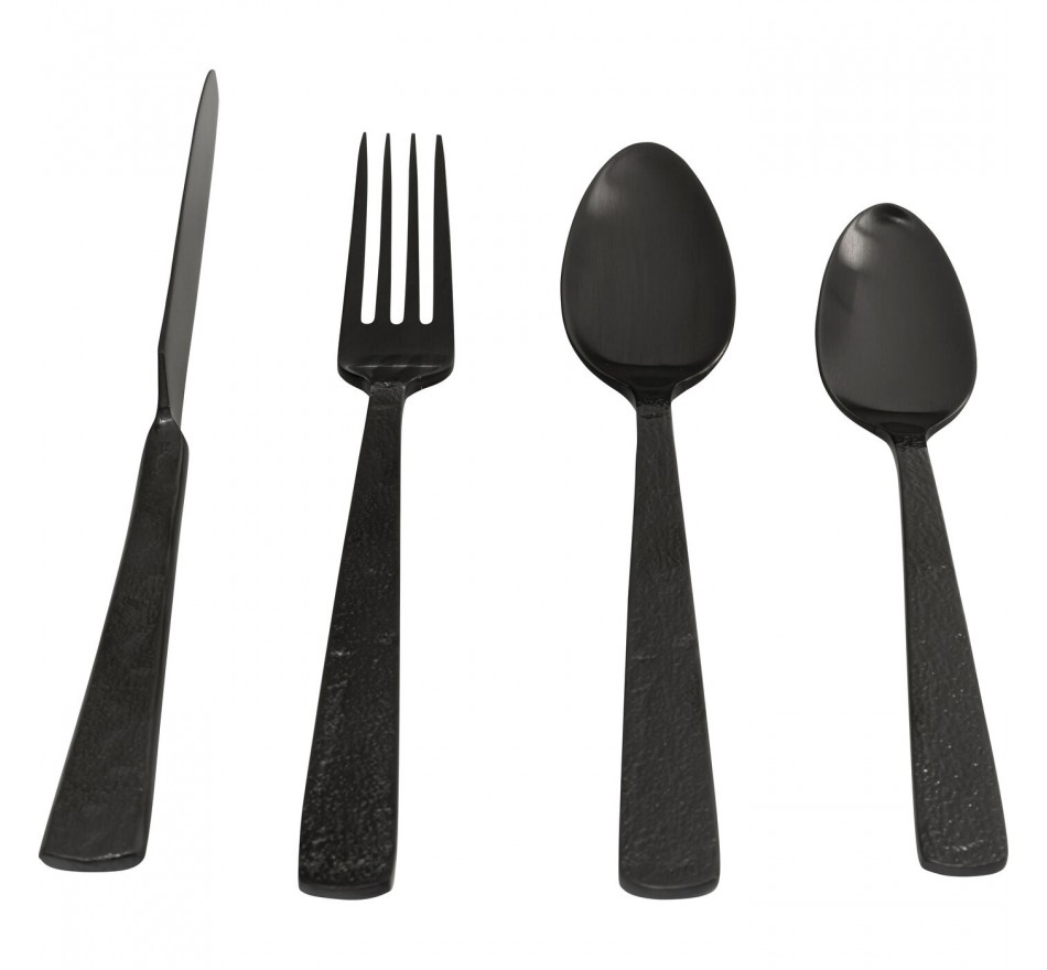 Cutlery Alana anthracite (16-part) Kare Design