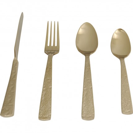 Cutlery Alana gold (16-part) Kare Design