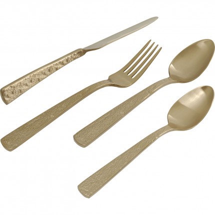 Cutlery Alana gold (16-part) Kare Design