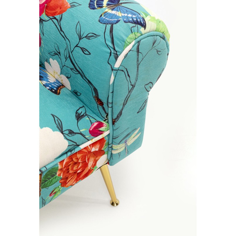 Banquette Wing Flower Fever bleu 100cm