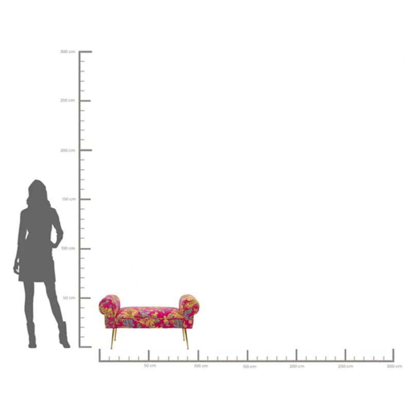 Banquette Wing Flower Fever fuchsia 100cm