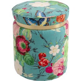 Tabouret Flower Fever bleu Ø39cm