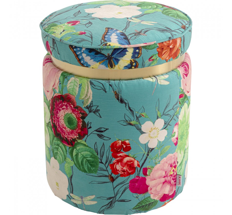 Kruk Flower Fever Ø39cm blauw Kare Design