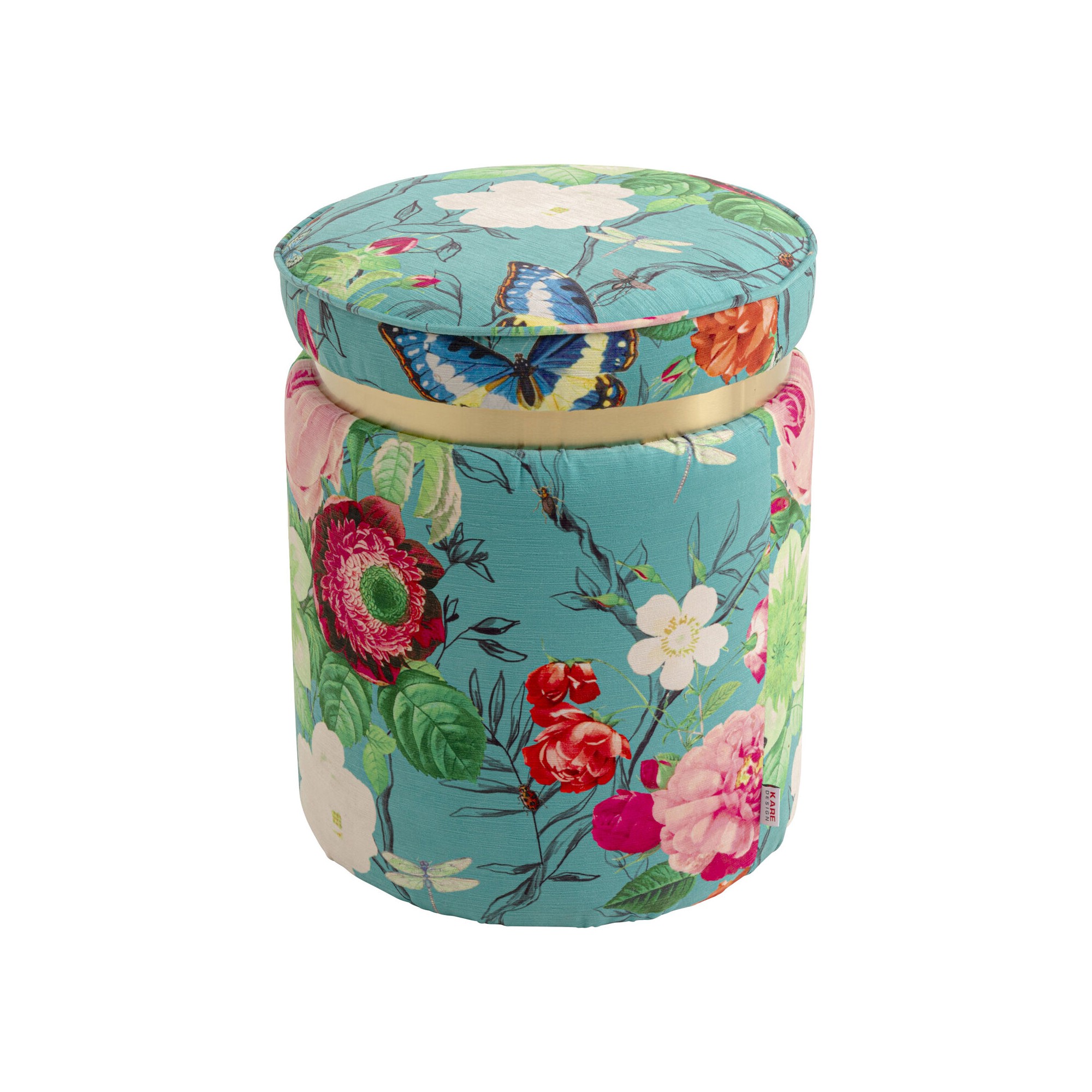 Tabouret Flower Fever bleu Ø39cm