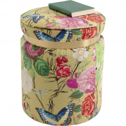 Stool Flower Fever Ø39cm yellow Kare Design