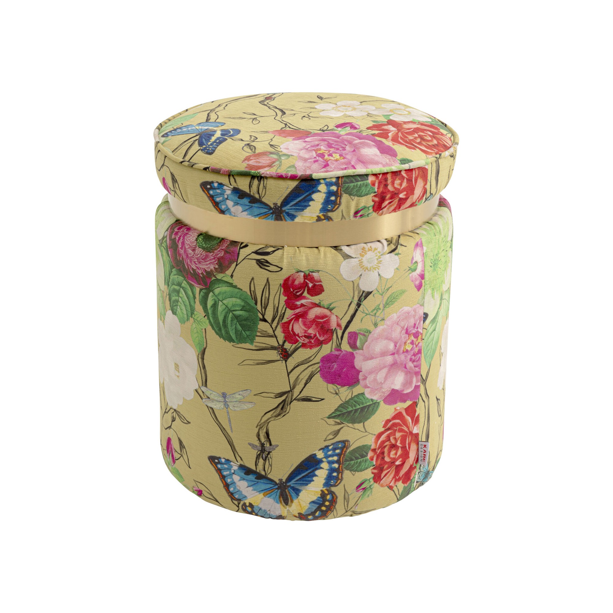 Tabouret Flower Fever jaune Ø39cm