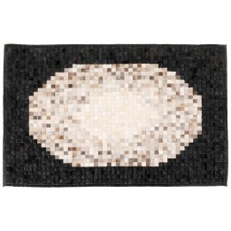 Tapis en cuir motif pixelisé gris - Pixel - Kare Design