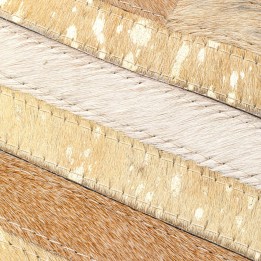 Tapis en cuir beige et gris - Magneto - Kare Design