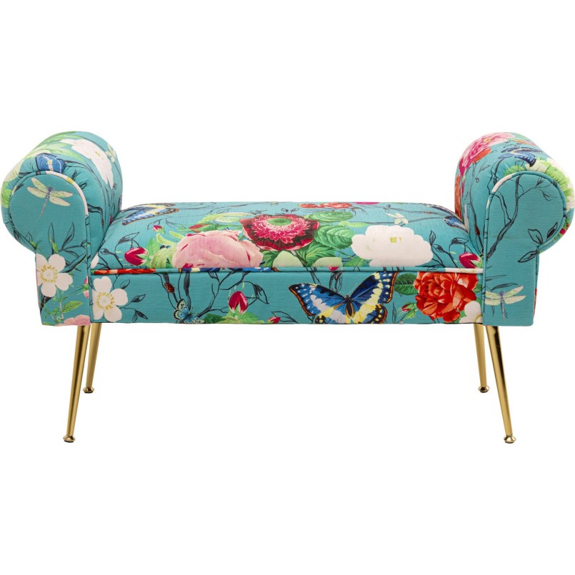 Banc bleu à fleurs - Wing Flower Fever - Kare Design