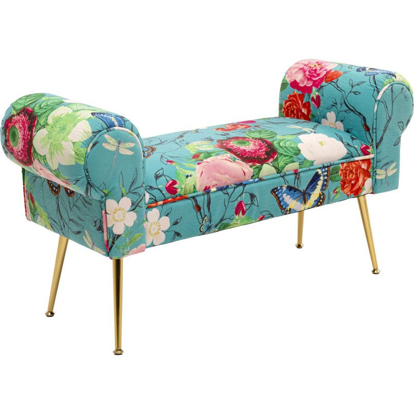 Banc bleu à fleurs - Wing Flower Fever - Kare Design