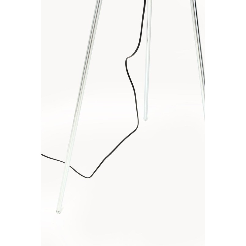 Lampadaire en verre bleu et acier noir - Sphere - Kare Design