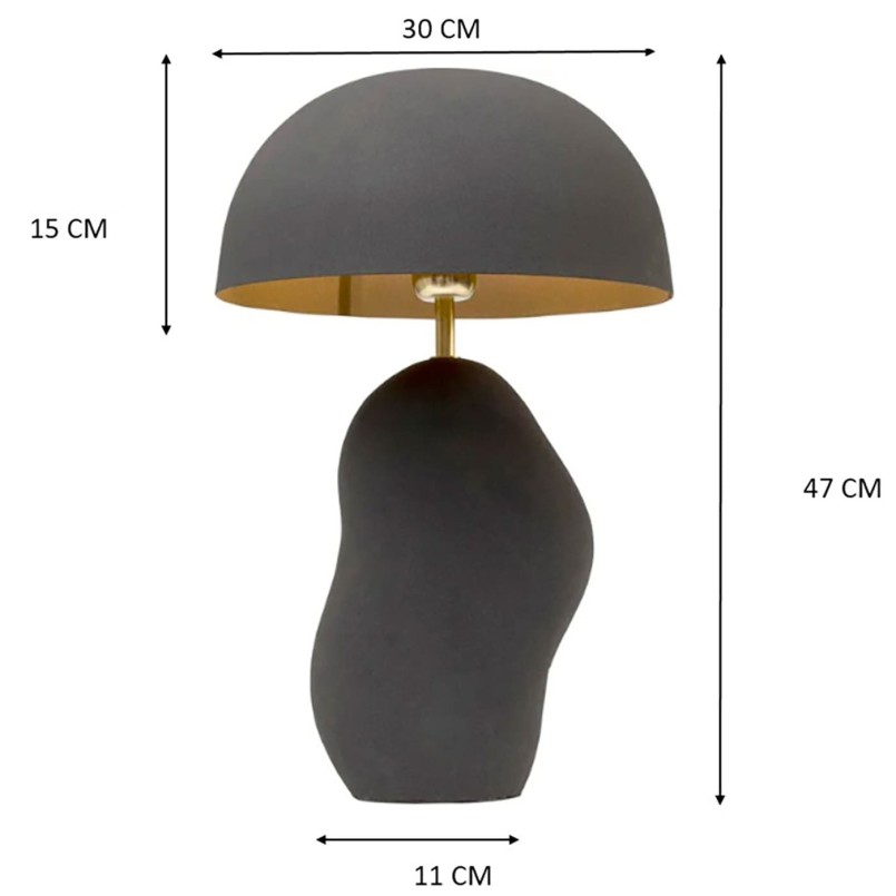 Zwart en gouden stalen lamp - Nube - Kare Design