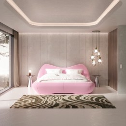 Tapis motif fluide vert et beige - Shape Wave - Kare Design