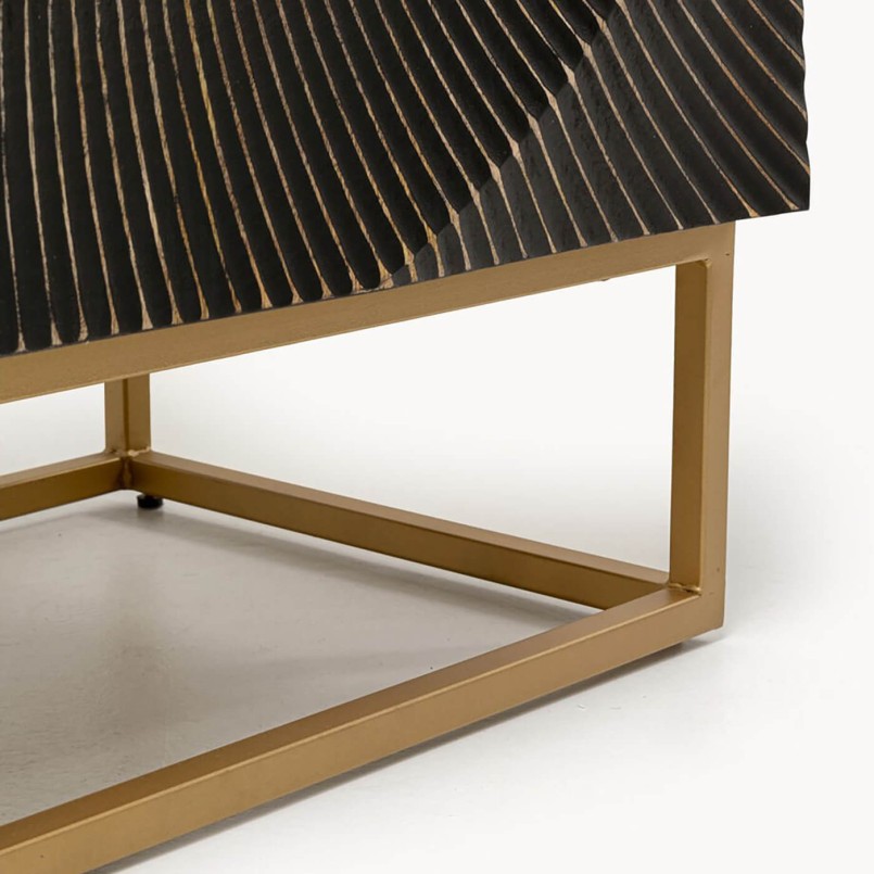 Buffet noir en bois sculpté - Madeira - Kare Design
