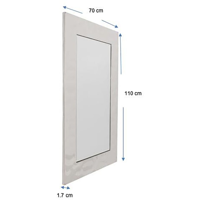 Miroir en acier chromé texturé - Caldera - Kare Design
