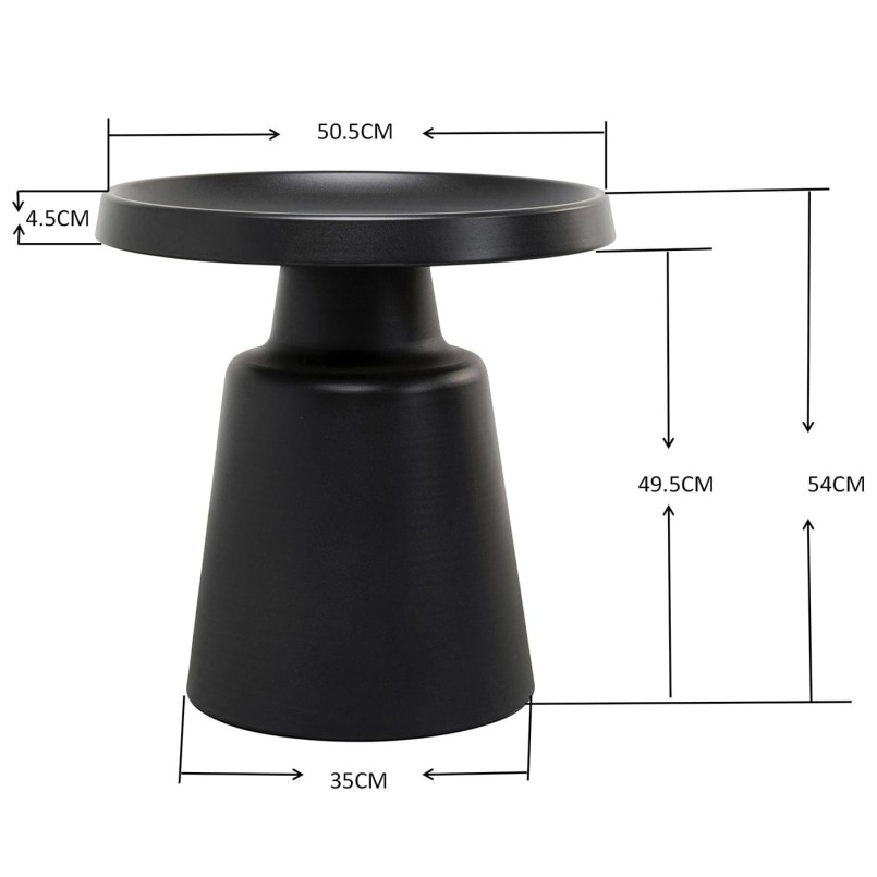 Table d'appoint ronde noire - Lima - Kare Design