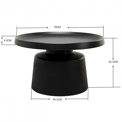 Coffee Table Lima Ø70cm black Kare Design