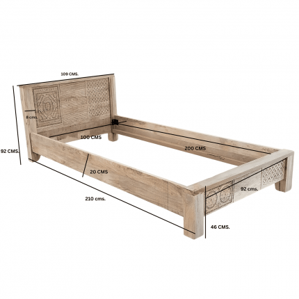 Bed Puro high 100x200cm Kare Design