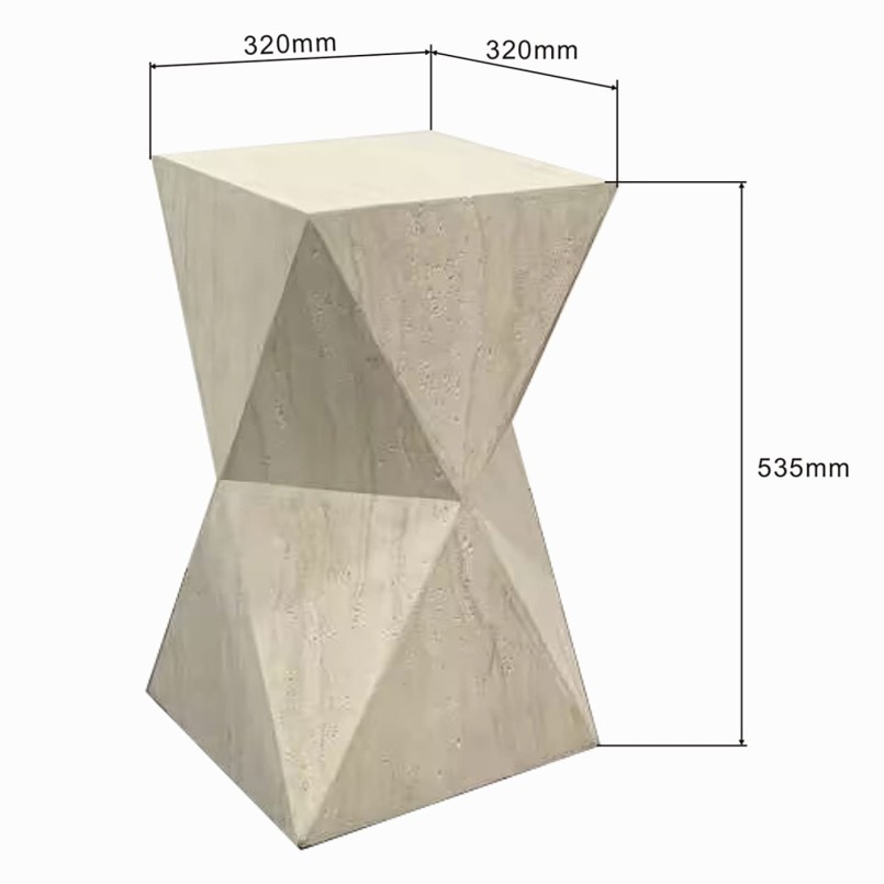Table d'appoint en marbre minéral - Travertino - Kare Design