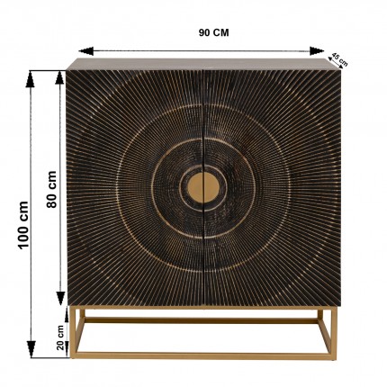 Dressoir Madeira 2 deuren zwart Kare Design