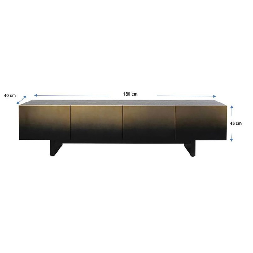 Tv-meubel in goud en zwart - Prezioso - Kare Design