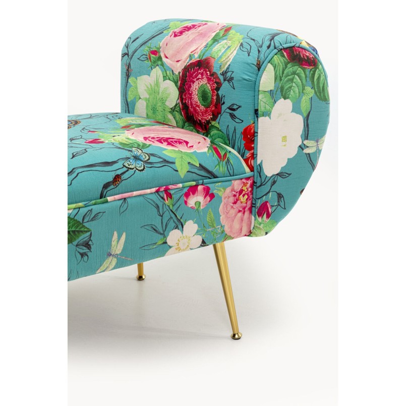 Banquette Trono Flower Fever bleu 140cm