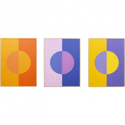 Tableaux Frame Moonphase set de 3 Kare Design