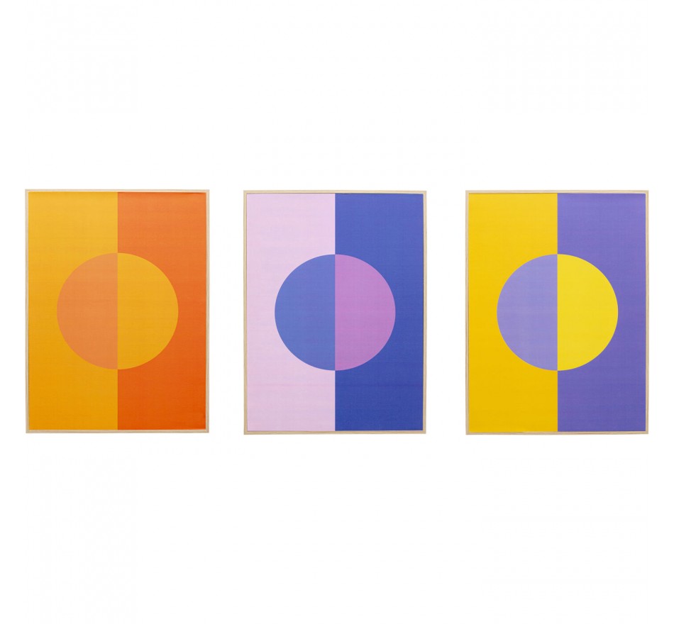 Tableaux Frame Moonphase set de 3 Kare Design