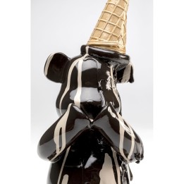 Figurine décorative Sitting Gelato Bear noir 37cm