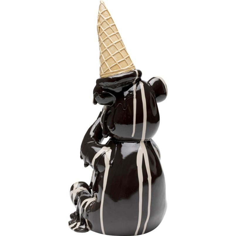 Figurine décorative Sitting Gelato Bear noir 37cm