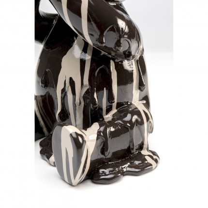 Déco ours assis glace noir Kare Design