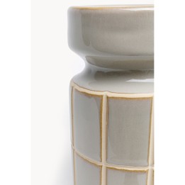 Porte-bougies Bliss Tile gris clair 18cm