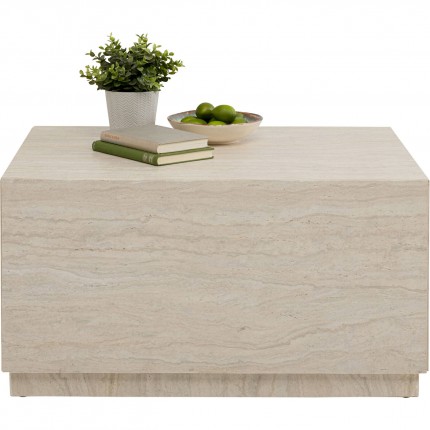 Salontafel met lades Travertino 80x60cm Kare Design