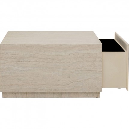 Salontafel met lades Travertino 80x60cm Kare Design
