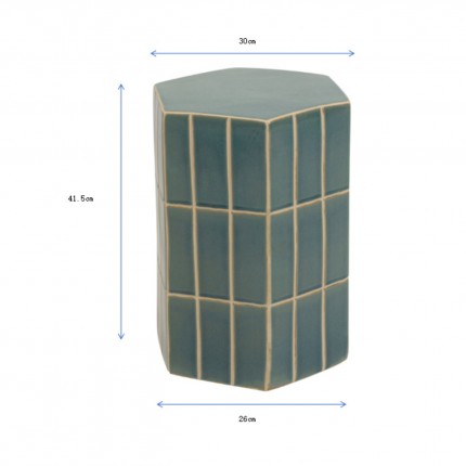 Bijzettafel Bliss Tile Ø41cm blauw Kare Design