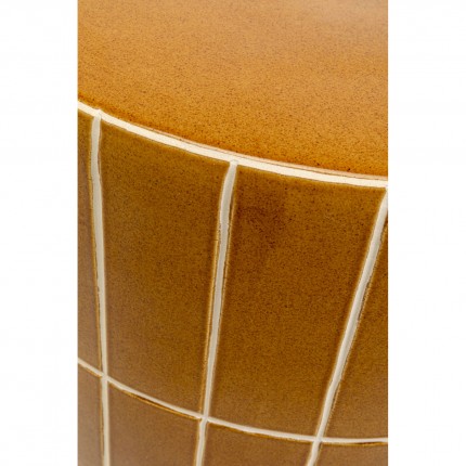 Bijzettafel Bliss Tile Ø42cm bruin Kare Design