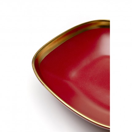 Assiettes creuses Vibrations 19cm rouges set de 4 Kare Design