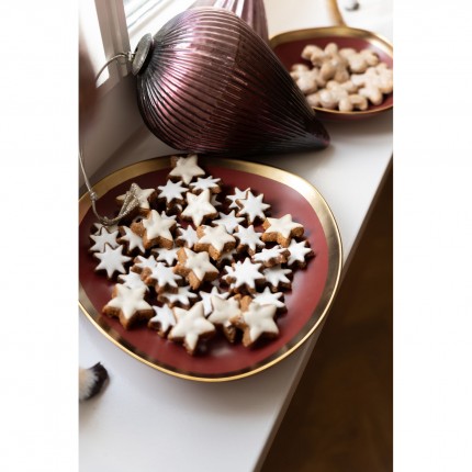 Assiettes creuses Vibrations 19cm rouges set de 4 Kare Design