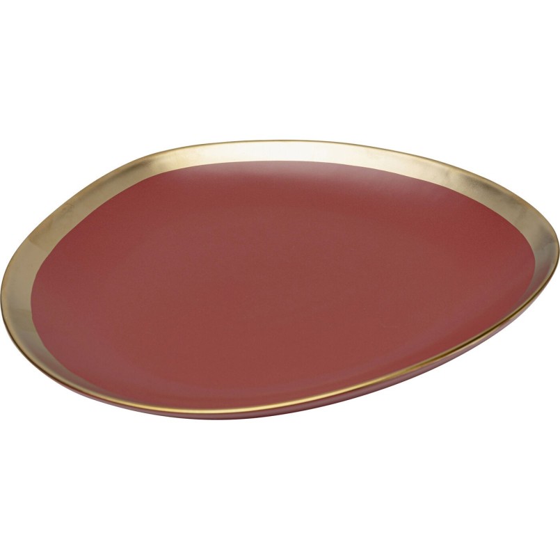 Assiette Vibrations rouge Ø21cm