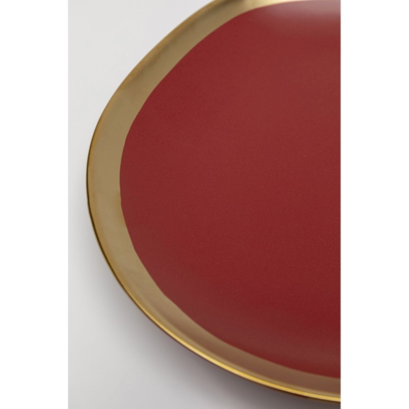 Assiette Vibrations rouge Ø21cm