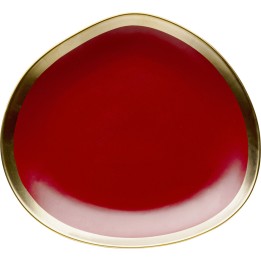 Assiette Vibrations rouge Ø21cm